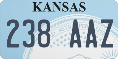 KS license plate 238AAZ