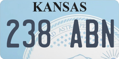 KS license plate 238ABN