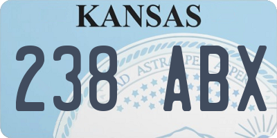 KS license plate 238ABX