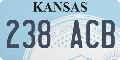 KS license plate 238ACB