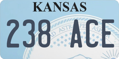 KS license plate 238ACE