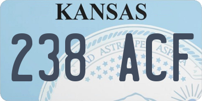KS license plate 238ACF