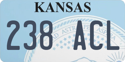 KS license plate 238ACL