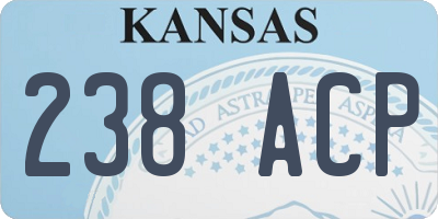 KS license plate 238ACP