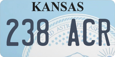 KS license plate 238ACR
