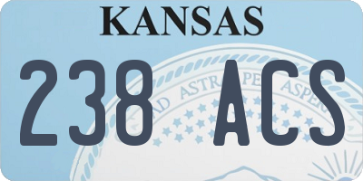 KS license plate 238ACS