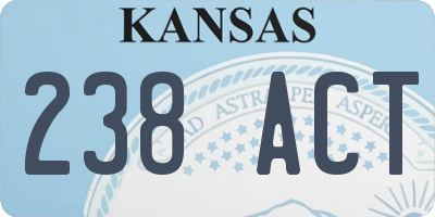 KS license plate 238ACT