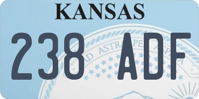 KS license plate 238ADF