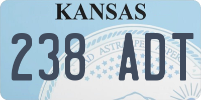 KS license plate 238ADT