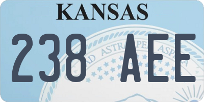 KS license plate 238AEE