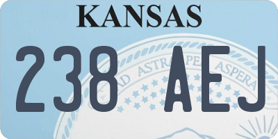 KS license plate 238AEJ