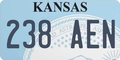 KS license plate 238AEN