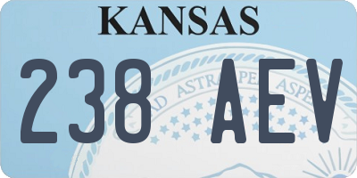 KS license plate 238AEV