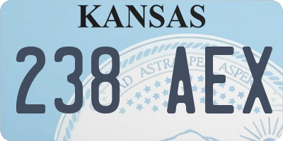 KS license plate 238AEX