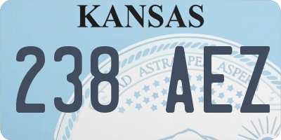 KS license plate 238AEZ