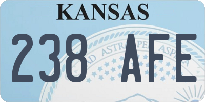KS license plate 238AFE