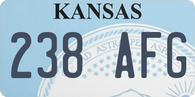 KS license plate 238AFG