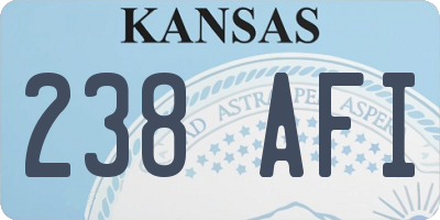 KS license plate 238AFI