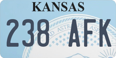 KS license plate 238AFK