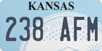 KS license plate 238AFM