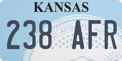 KS license plate 238AFR