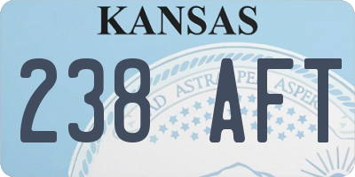 KS license plate 238AFT
