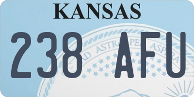 KS license plate 238AFU