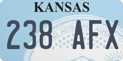 KS license plate 238AFX