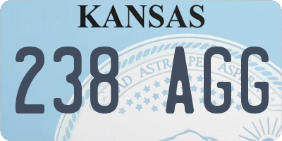 KS license plate 238AGG