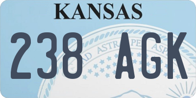 KS license plate 238AGK