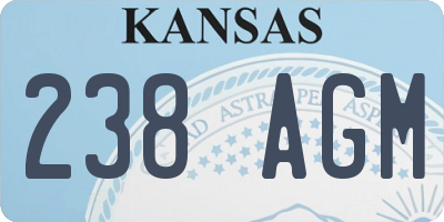 KS license plate 238AGM