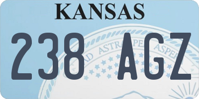 KS license plate 238AGZ