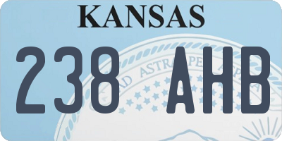 KS license plate 238AHB