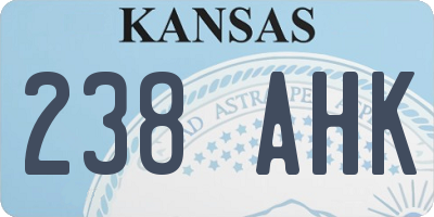 KS license plate 238AHK