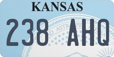 KS license plate 238AHQ