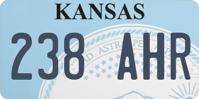 KS license plate 238AHR