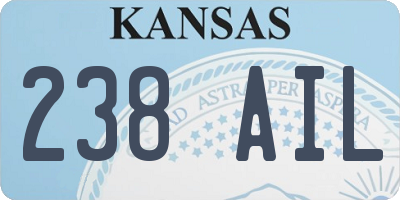 KS license plate 238AIL