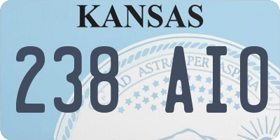 KS license plate 238AIO