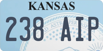KS license plate 238AIP