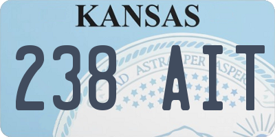 KS license plate 238AIT