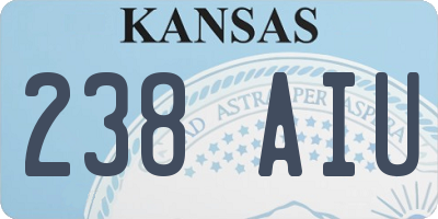 KS license plate 238AIU