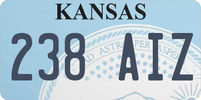 KS license plate 238AIZ