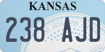 KS license plate 238AJD