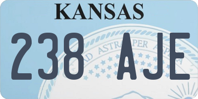 KS license plate 238AJE