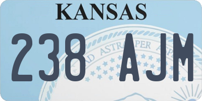 KS license plate 238AJM