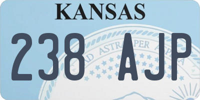 KS license plate 238AJP