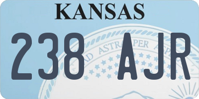 KS license plate 238AJR