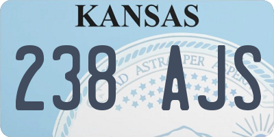 KS license plate 238AJS