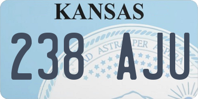 KS license plate 238AJU