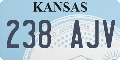 KS license plate 238AJV